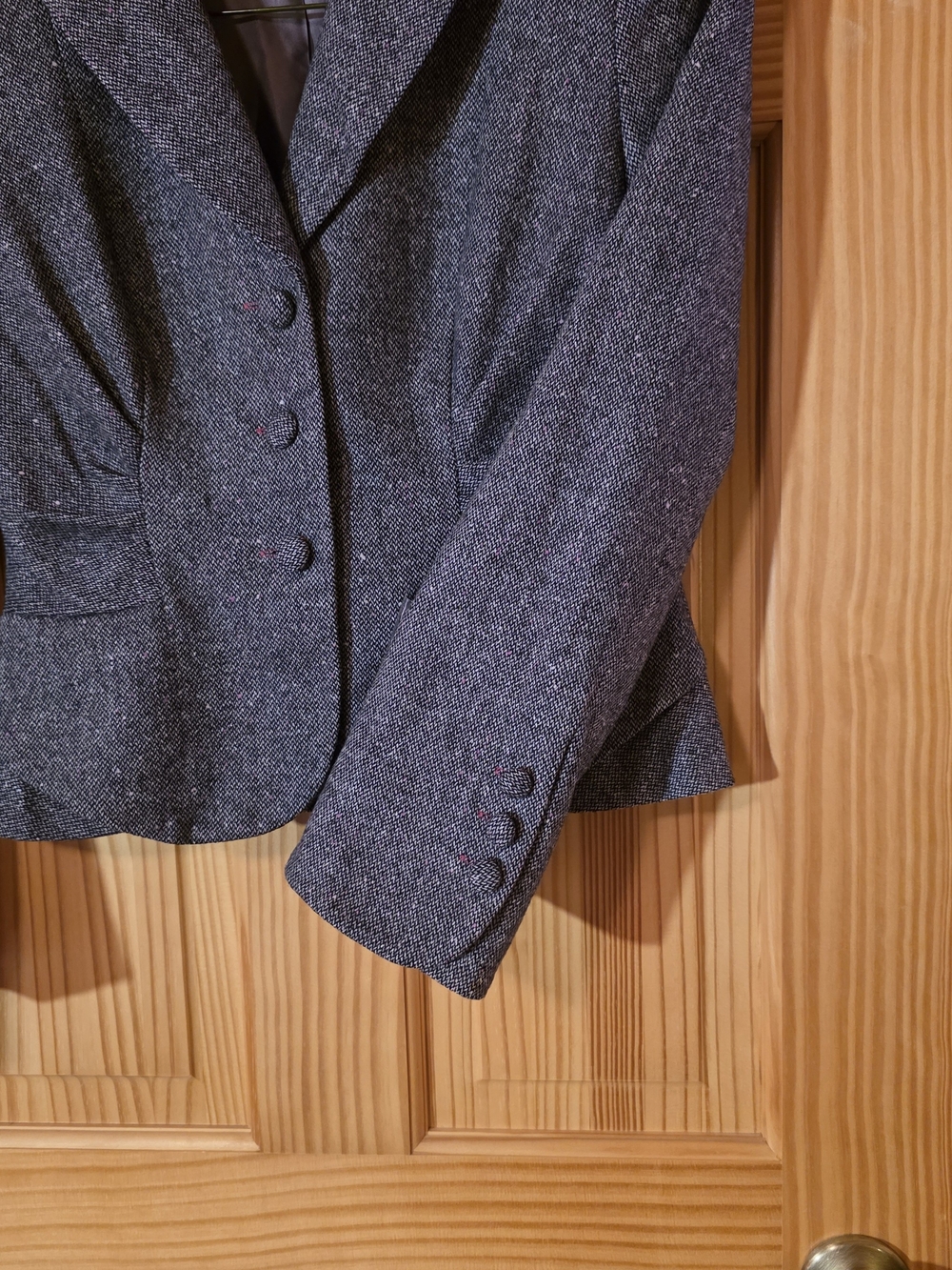 Kay Unger Charcoal Tweed Two-Piece Skirt Suit - Picture 8 of 16